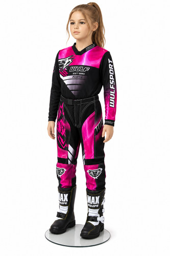 Kids pink motocross motorbike
