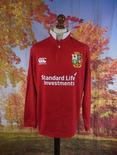 British Lions Rugby Union 2017 red long sleeve Home Shirt. UK men's size XL