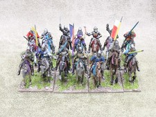 28mm Medieval Hundred Years War MOUNTED KNIGHTS x14 Well Painted Perry 33685