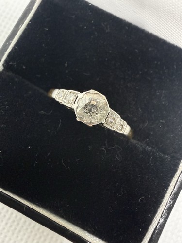 18ct gold platinum diamond - 18ct,