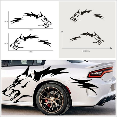 2pcs black pvc wolf fashion - black,