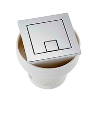 Square Toilet Cistern Push Button Dual Air Pneumatic Flush Chrome Bathroom