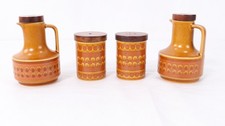 4pc Vintage Hornsea Pottery Condiment Set. Saffron Design. #6