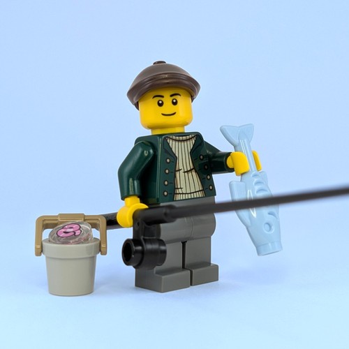 Lego fisherman minifigure with - minifigure,