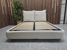 Beddy Byes King Size Bed Frame In Thatch House Fabric RRP-£1595