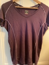 Icebreaker womens plum Tee shirt short sleeve size  L Merino 150