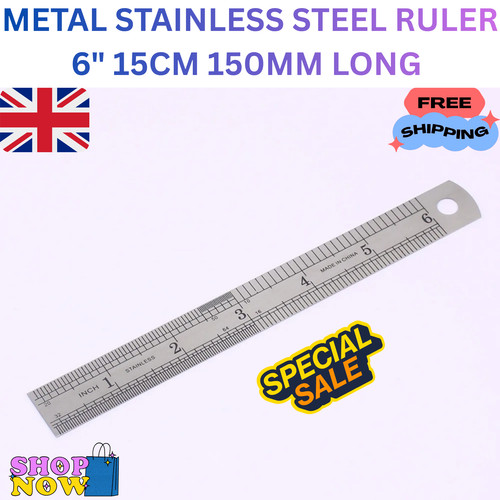 Stainless steel metal ruler - stainless,