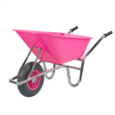 KCT 110L PINK WHEELBARROW - GARDEN BUILDERS HEAVY DUTY WITH REINFORCED TYRE
