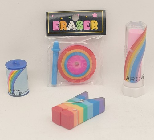Rare rainbow eraser lot - rainbow,