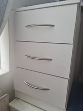 White bedside tables - white,