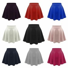 Girls Plain Skirt Skater