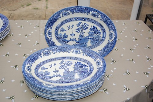 Vintage set oval willow - vintage,