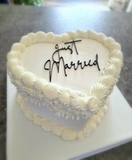 Just Married Acrylic Cake