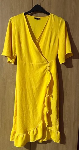 Topshop yellow wrap - wrap, midi