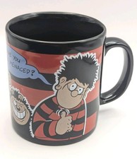 DENNIS THE MENACE VINTAGE MUG (1990) BLACK | GNASHER COLOROLL D.C THOMSON & CO