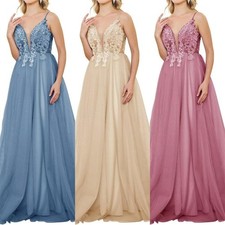 UK V Neck A Line Evening Gown