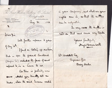 BARRY RAILWAY - LETTER FROM