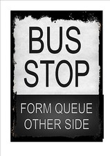  Vintage Style Bus Stop Sign