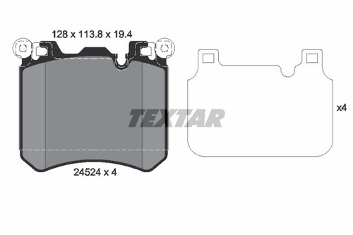 Brake pad set disc - brake, for
