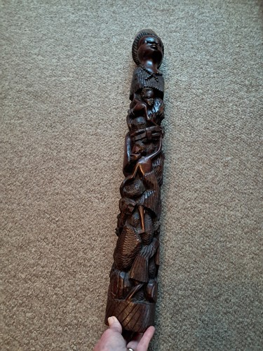 Tribal family tree - family, carving