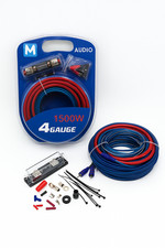 M-Audio 1500 Watts 4 AWG Gauge Car Amplifier Amp Sub Woofer Full Wiring Kit
