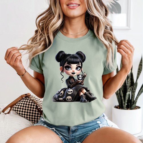 Gothic skull womens shirt - gothic, t-shirt