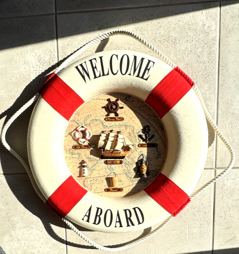 Red welcome aboard life - 20",