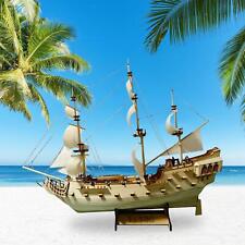 1/300 Wooden Sailing Boat Kits DIY Vessel Unfinished 3D Puzzles Pirate Ship for