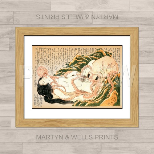 Hokusai print dream - hokusai,
