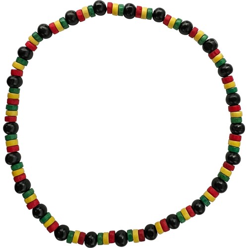 Rasta wood bead - wood, chain