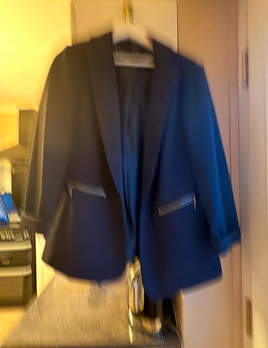 Yours navy lined blazer - blazer, suit