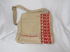 TWA Airlines Tan Nylon
