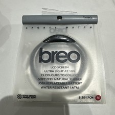Brand New Genuine Breo Roam 17cm Medium Black Digital Silicone Strap Watch