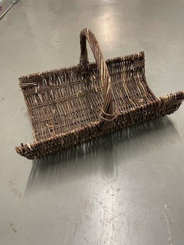 Vintage willow trug flower - vintage,