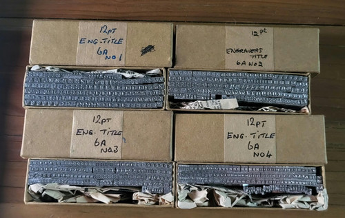 Vintage letterpress metal type - metal,