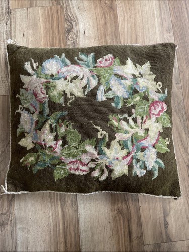 Vintage needlepoint cushion - needlepoint,