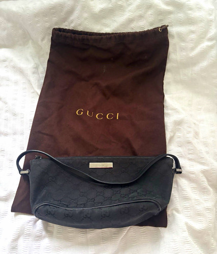 Gucci black canvas - gg, &