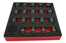 Britool Hallmark MBMPSET19 19 Pce 3/8"  Drive 12 Point Impact Socket Set Metric