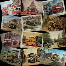 Vintage Nostalgic Transport Of The Past Trams and Buses,Coaches  Metal Signs
