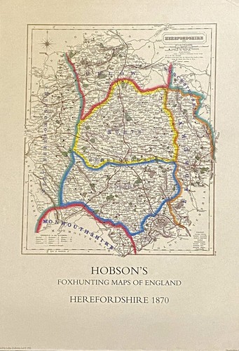 Herefordshire foxhunting map - herefordshire,