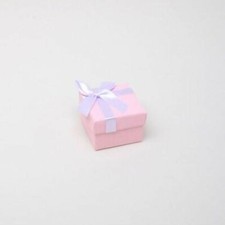 12 x Pack Pink Textured Gift Boxes with Lilac Bow - Jewellery/ Gifts / Favours