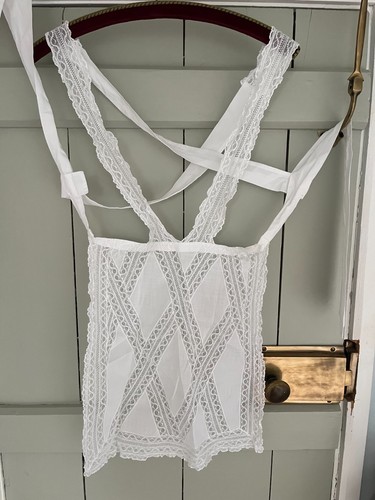 Pair antique lace french - lace,