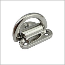 SS316 D-Ring Pad Eyes Yacht Lashing Marine Deck Cleats Boat Tie-Down Rings