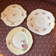 Vintage China Plates, Gilded