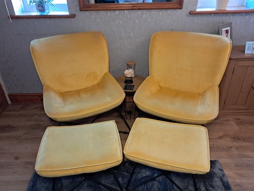 Chair footstool in yellow - 1,