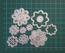 10 Pc Flower Metal Die / Multi