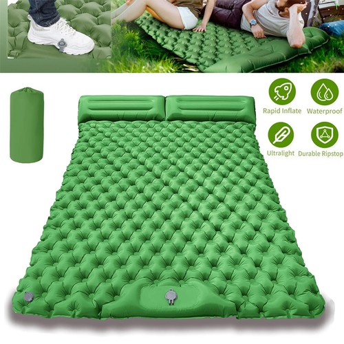 Inflatable double camping mat - inflatable,