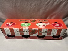 RARE Jelly Belly Scented Candles Set Of 4 2 Oz Votives Apple Candy Cane Cherry