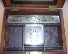 Jewellery - Vanity box with mirror and glass storage boxes, a little tlc Lovely