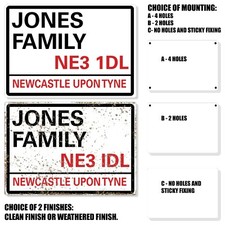 Personalised Street road Sign